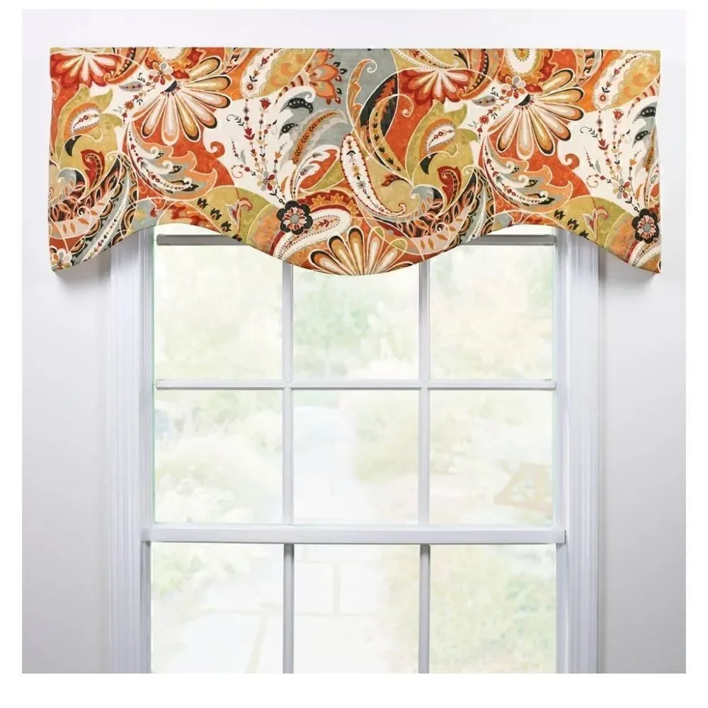 COPY - Contempo paisley picadilly shaped valance